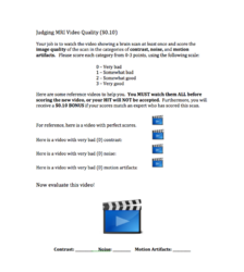 Can we use Turkers to evaluate image quality in MRI scans? Nov 14, 2011